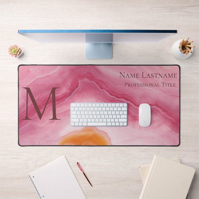 Monogramme rose rose (Bureau 1)