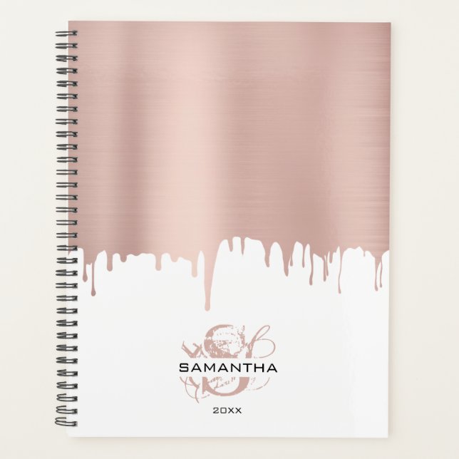 Monogramme Rose tendance Pink Gold (Devant)