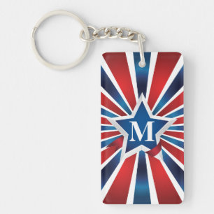 Monogramme rouge blanc et bleu