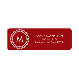 Monogramme rouge et blanc
