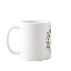 Monogramme Rouge Noël élégante lettre Café Mug