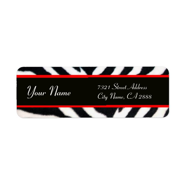 MONOGRAMME ROUGE NOIR ZEBRA FUR (Devant)