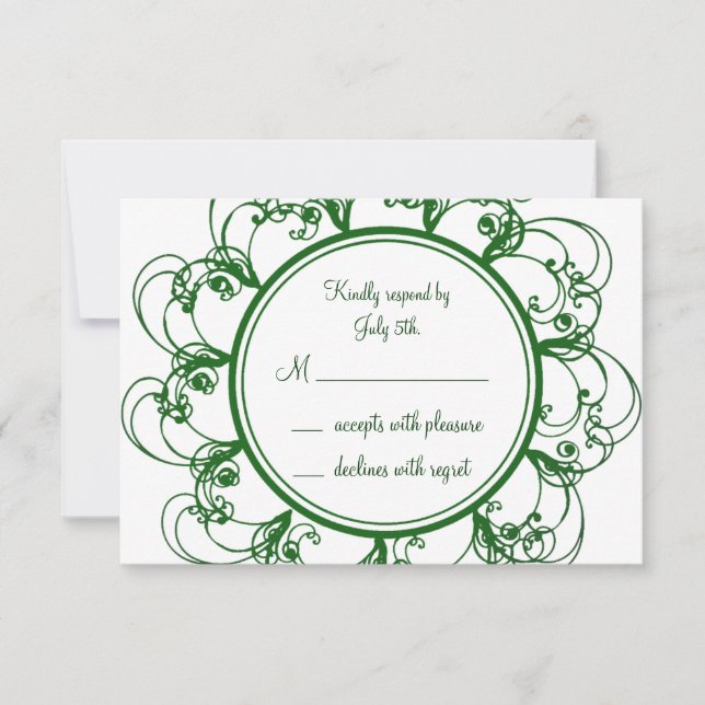Monogramme RSVP (vert) (Devant)