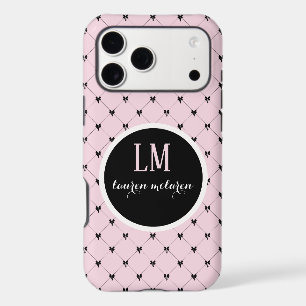Monogramme Ruban Rose & Noir