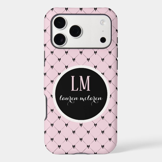 Monogramme Ruban Rose & Noir (Verso)