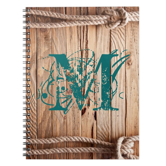 Monogramme rustique en bois du pays Livre initial  (Devant)