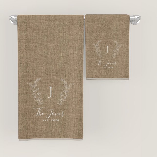 monogramme rustique moderne nom de famille personn (Créateur téléchargé)