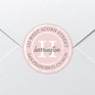 Monogramme rustique vintage   Étiquette de adresse