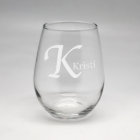 Monogramme Sable Étonné Petit Vin Stemless Verre