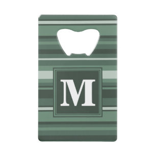 Monogramme sauge bandes vertes
