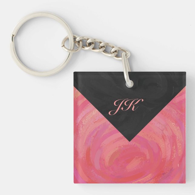 Monogramme saumon Swirl (Devant)