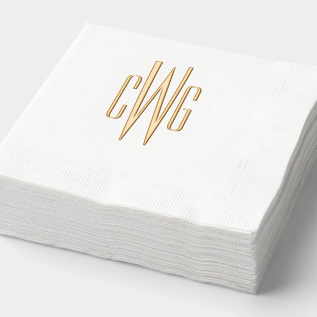 Monogramme simple élégant à 3 lettres initiales #4 (Détail)