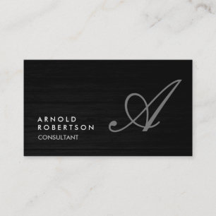 Monogramme simple gris clair Carte de visite tenda