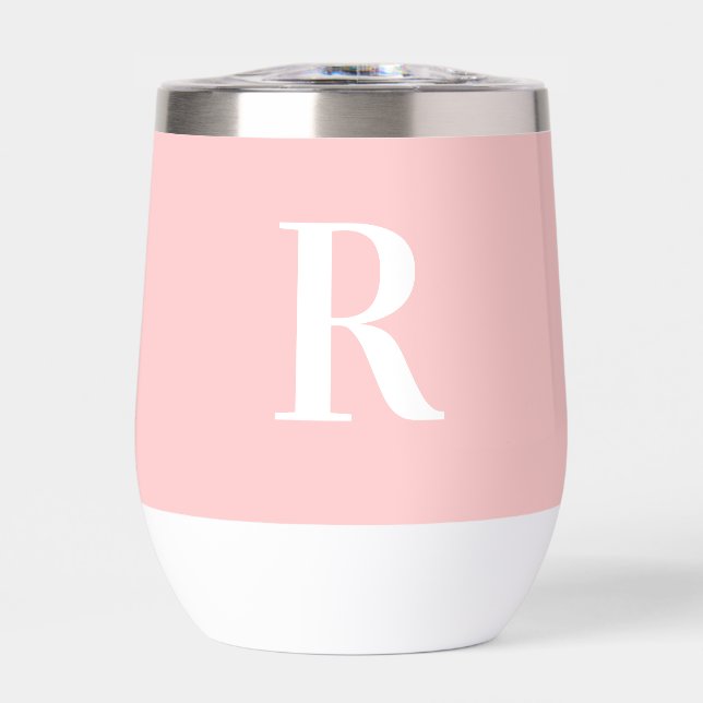 Monogramme Simple Moderne Rose (Avant)