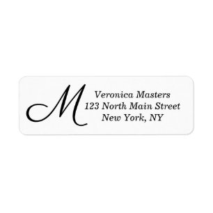 Monogramme simple noir et blanc