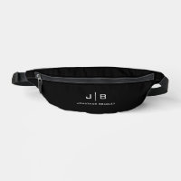 Monogramme simple noir et blanc Nom complet
