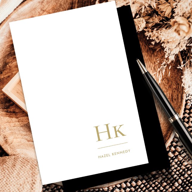 Monogramme Social Carte pour notes Elegant Black G (Créateur téléchargé)