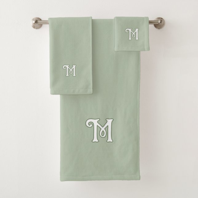 Monogramme solide serène Sage (En situation)
