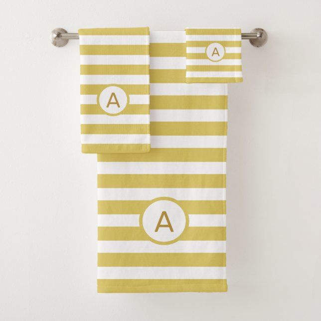 Monogramme sur Golden & White Stried (En situation)