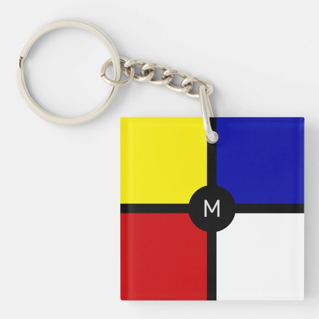 Monogramme sur l'art élégant de Mondrian inspiré (Devant)