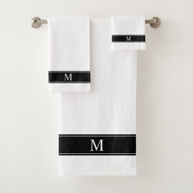 Monogramme sur minimaliste noir et blanc (En situation)