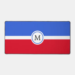 Monogramme sur Sapphire Enchantant Bleu, Rouge & B