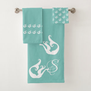 Monogramme Turquoise Blanc Chic Maison Mermaid