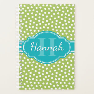 Monogramme Turquoise de Motif blanc vert