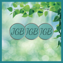 Monogramme Turquoise ou choisissez votre propre co