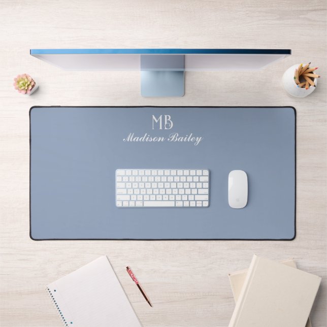 Monogramme Typographie décorative Dusty Blue (Bureau 1)