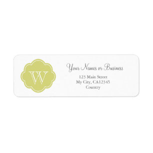monogramme vert citron personnalisé