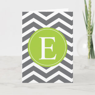 Monogramme vert gris blanc de Chevron