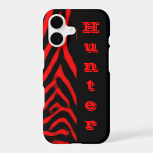 Monogramme vertical Zèbre rouge