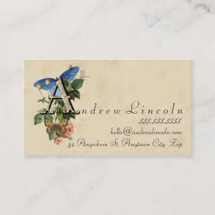 Monogramme vintage des cartes de visite   A