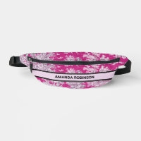 monogramme vintage fleuri rose magenta toile de jo