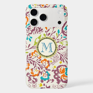 Monogramme Vintage motif floral iphone