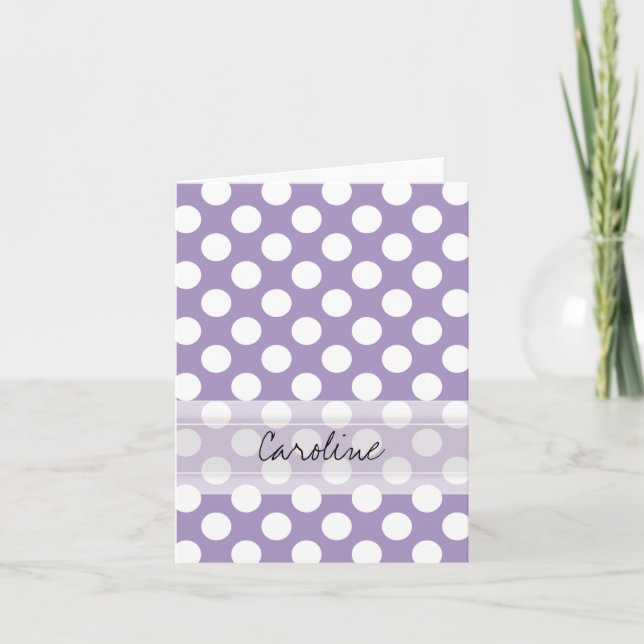 Monogramme violet blanc tendance Motif de point Po (Devant)