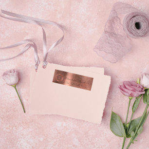 Monogramme VIP rose vif Étiquettes d'adresse de re