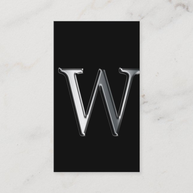 Monogramme W carte de visite (Devant)