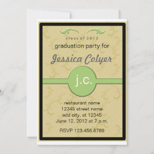 Monogrammed 2012 Graduation Party Invitation