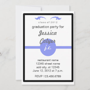 Monogrammed 2012 Graduation Party Invitation
