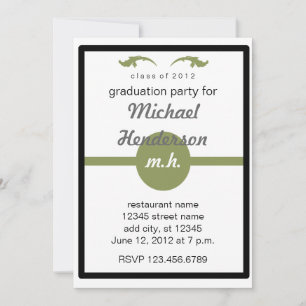 Monogrammed 2012 Graduation Party Invitation
