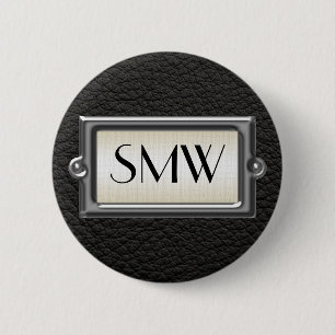 Monogrammed 3-Letter Executive Men's Personalized 2 Inch Round Button