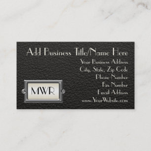 Monogrammed 3-Letter Executive Men's Personalized Business Card