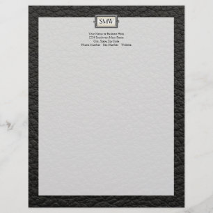 Monogrammed 3-Letter Executive Men's Personalized Letterhead
