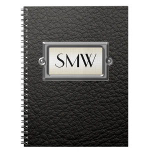 Monogrammed 3-Letter Executive Men's Personalized Notebook