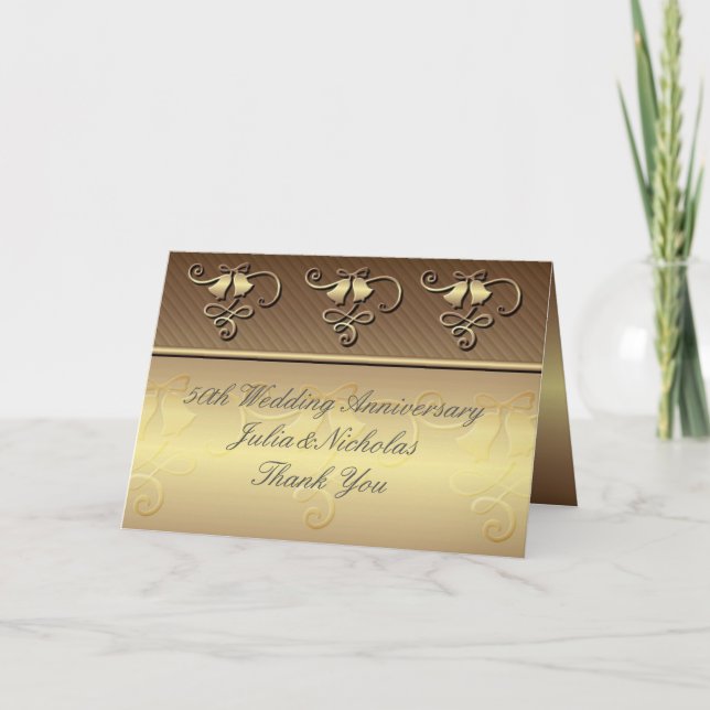 Monogrammed 50th Anniversary Gold Card (Front)