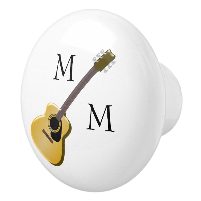 Monogrammed Acoustic Guitar Ceramic Knob (Right)