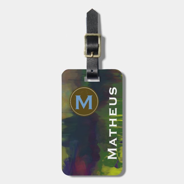 monogrammed - add name luggage tag (Front Vertical)