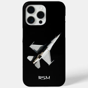 Monogrammed Airplane,Jet Fighter, PILOT,Custom iPhone 15 Pro Max Case